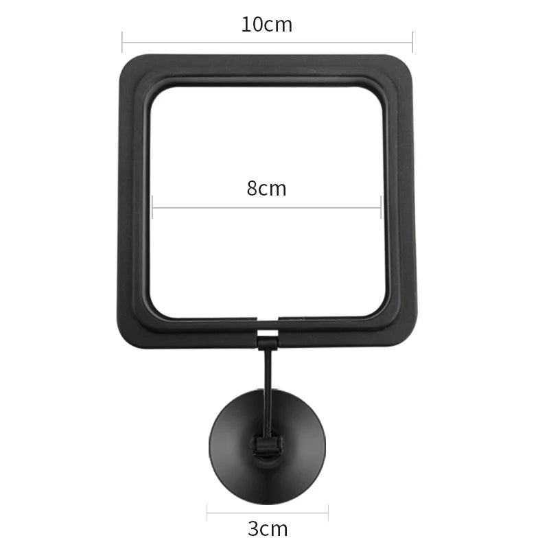 Black Color Aquarium Feeding Ring Fish Tank Floating Food Tray Feeder Square Circle Accessory Fish Food Feeder Suction Cup