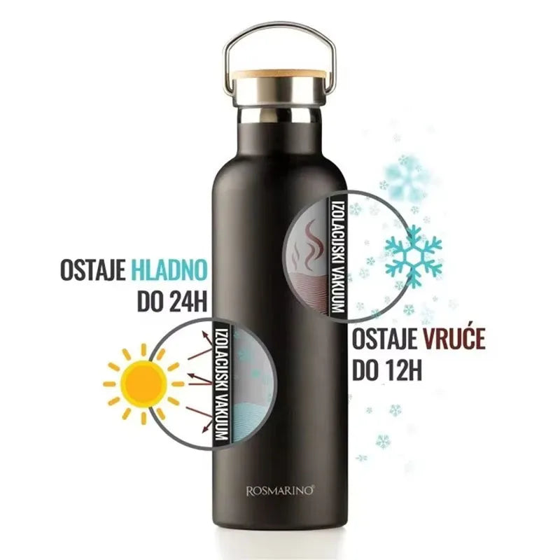 Custom Matte Stainless Steel Insulated Bottle Personalized Double-Wall Vacuum Flask  Keep Hot Cold Water Bottle Office Drinkware