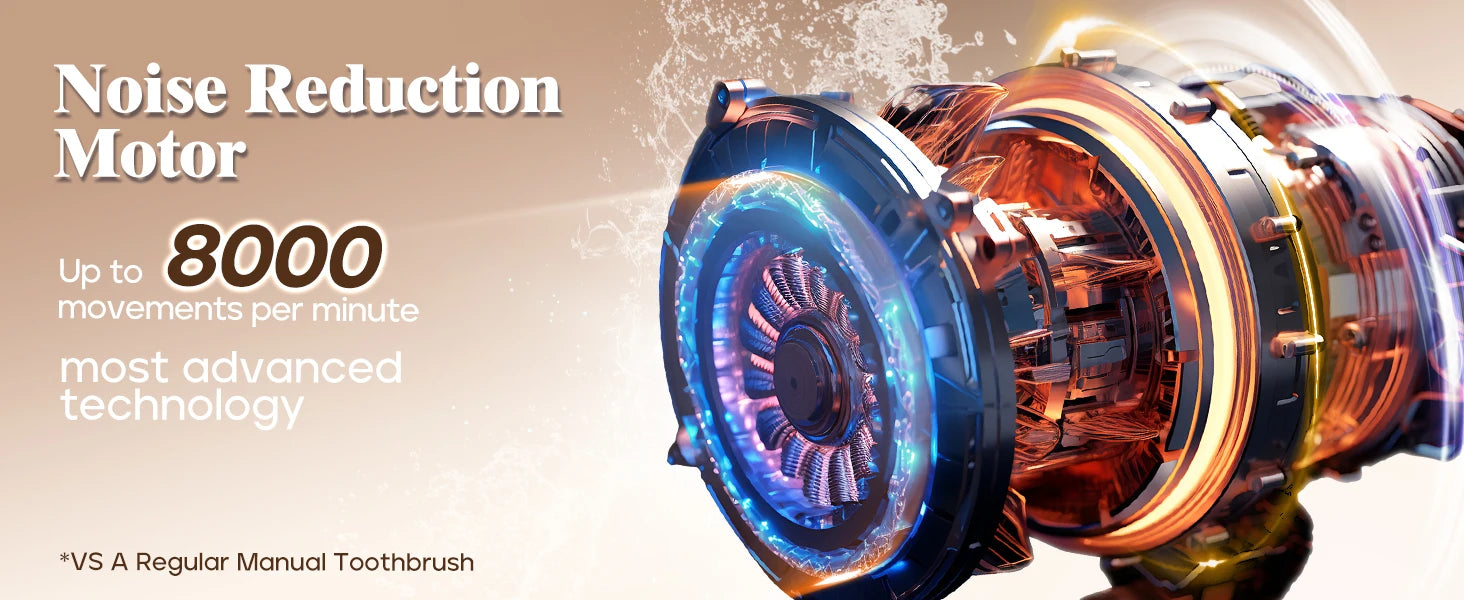 Seago Rotating Electric Rechargeable Toothbrush Teeth Cleaning with 8 Brush Toothbrush Heads 5 Modes Portable Smart Timer