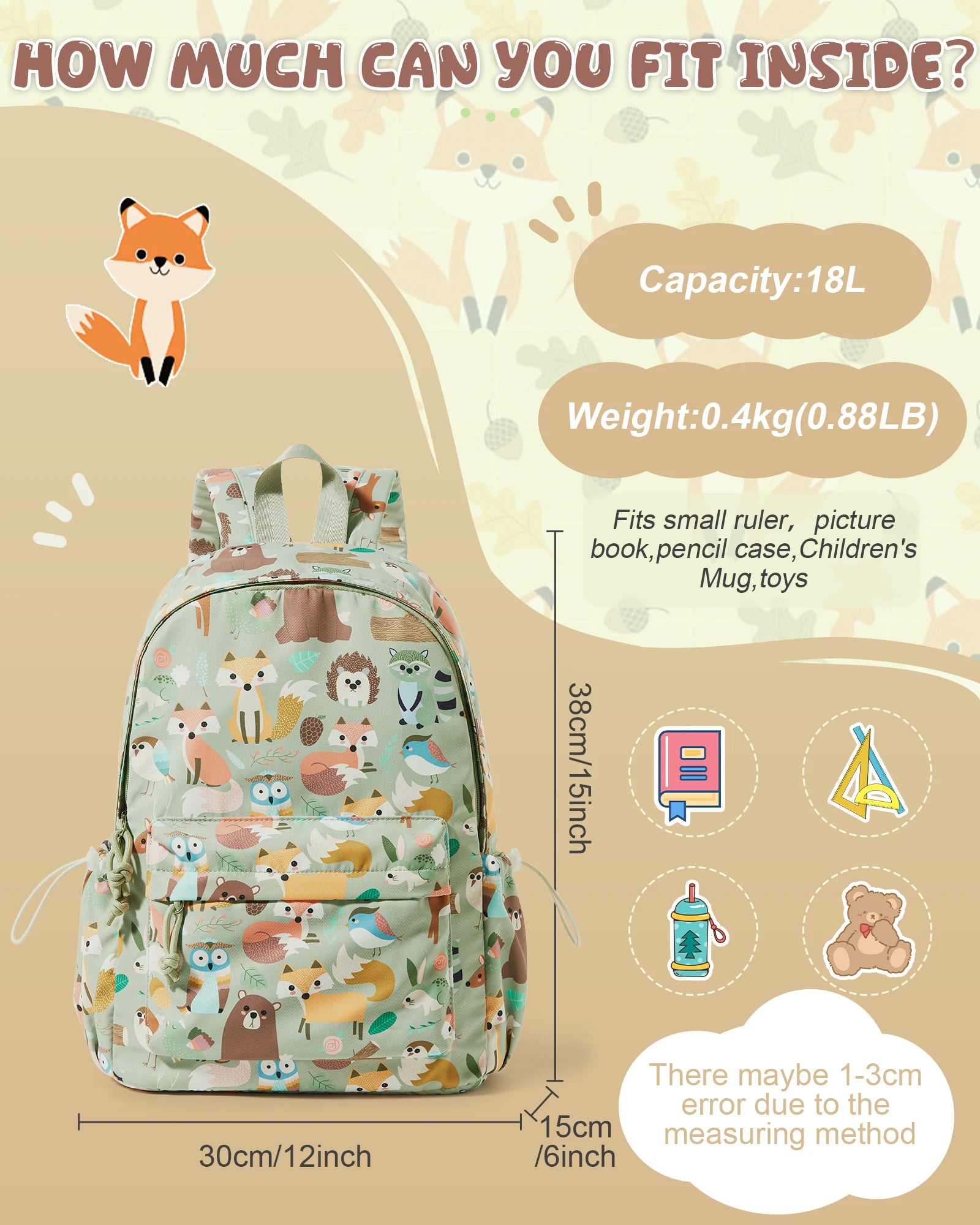 Backpack for Boys Girls, Lightweight Preschool Backpack, Waterproof Toddler Daycare School Bag, Elementary Kindergarten Bookbag