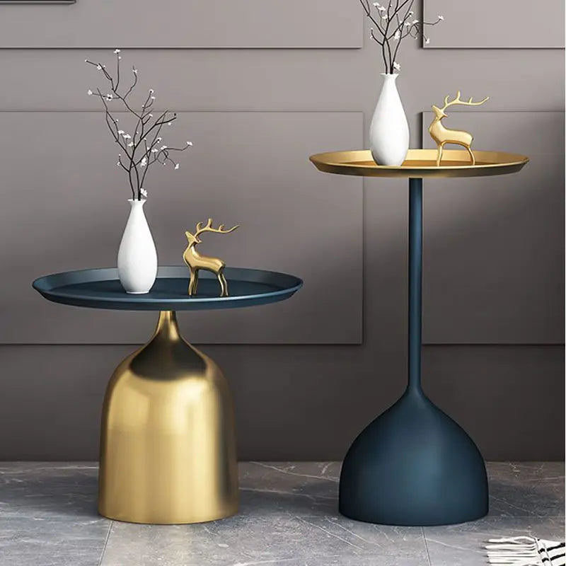 Creative Living Room Side Table Wrought Iron Small Coffee Table Balcony Tea Table Modern Simple Round Living Room Side Tables