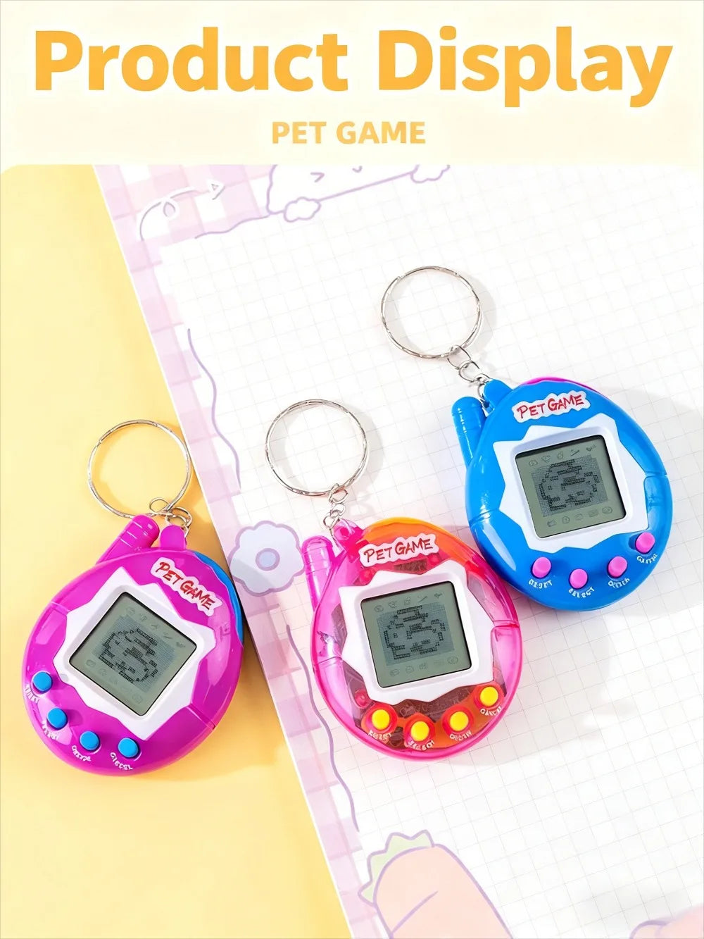1PC Transparent Electronic Pets Nostalgic 168 Pets In One Virtual Cyber Digital Nostalgic Funny Toys Pixel Funny Play