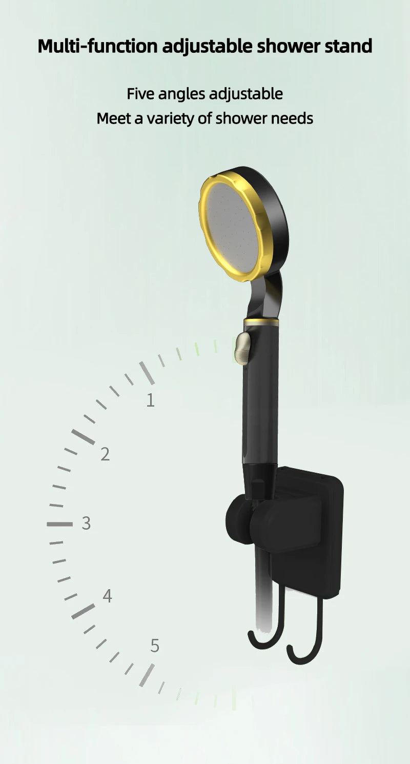 Portable camping shower equipment, 6000mAh rechargeable, LED display screen, outdoor simple electric mobile shower set