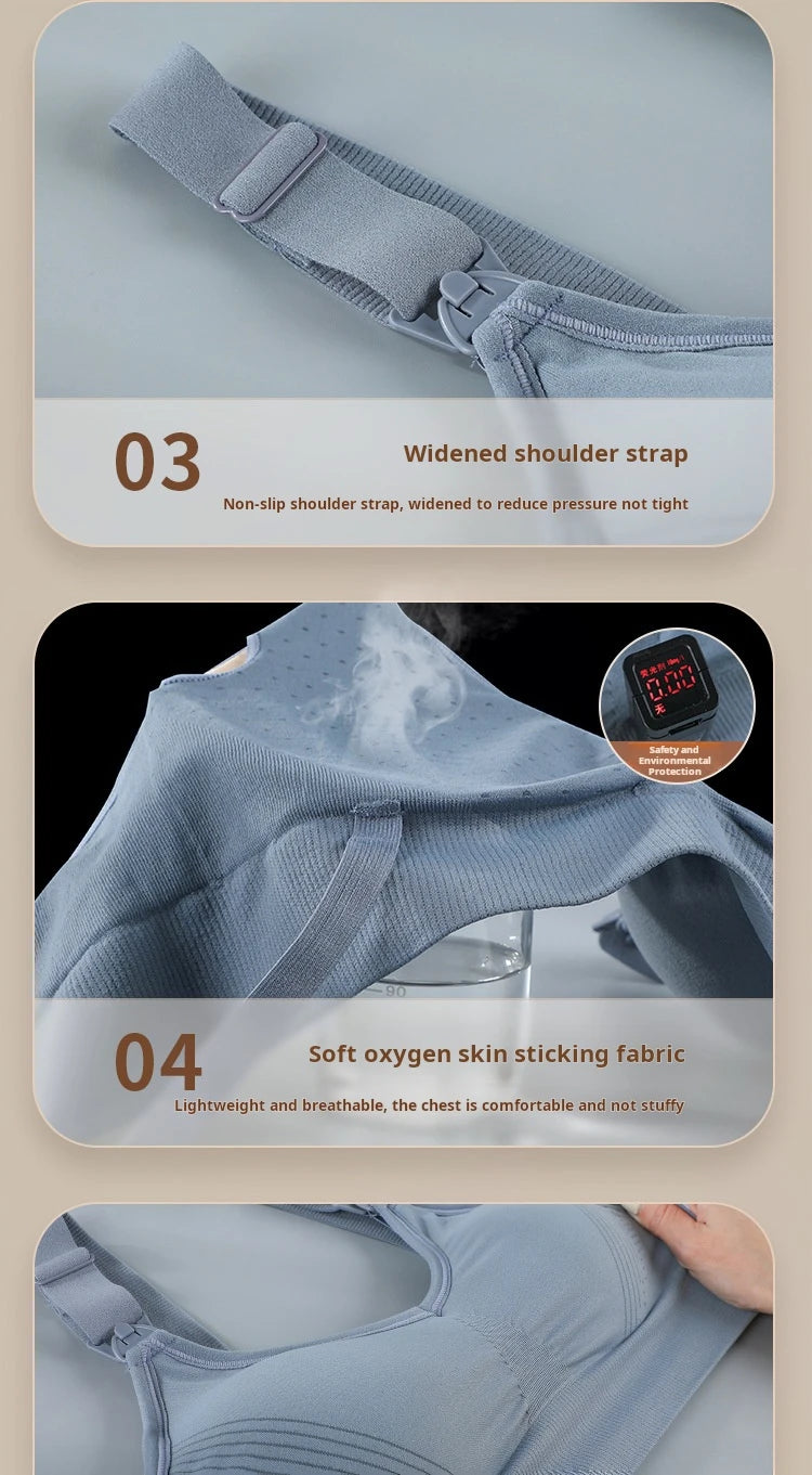 2pcs/Lot Maternity Wireless Front Open Nursing Bra Women's Breathable Seamless Breastfeeding Bras Pregnant  Mom Clothing