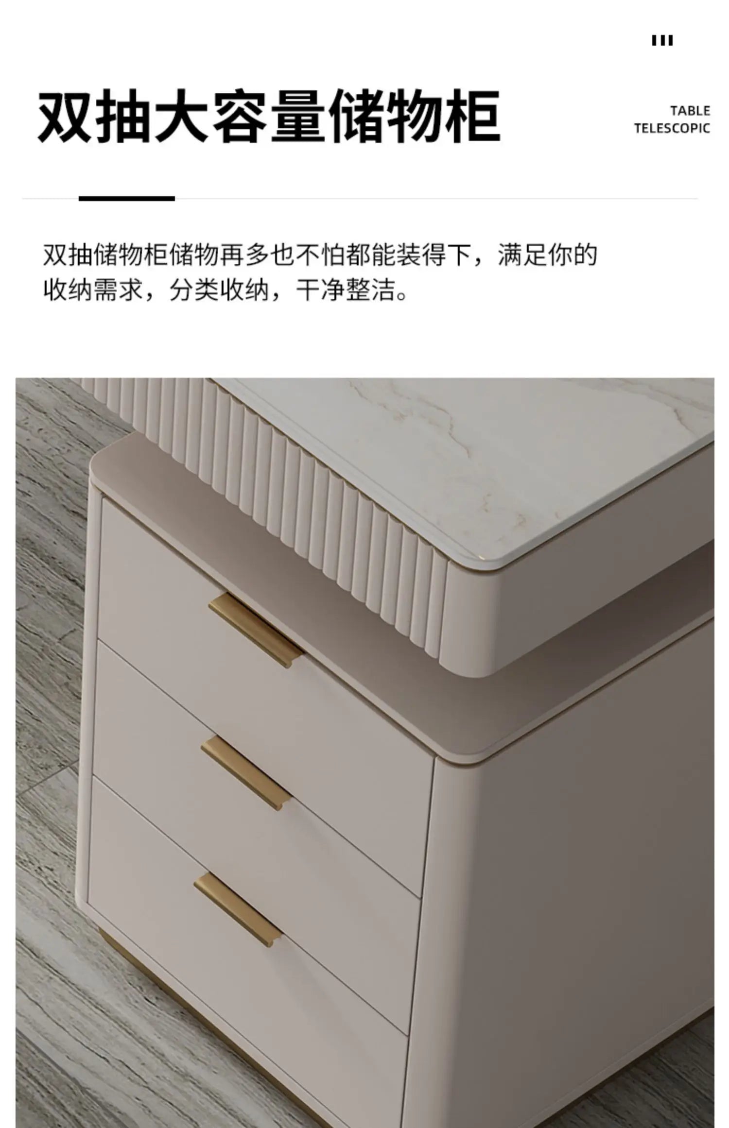 Nordic office desk with cabinets Modern high-end luxury countertop computer desk Elegant Design mesa para computador furniture