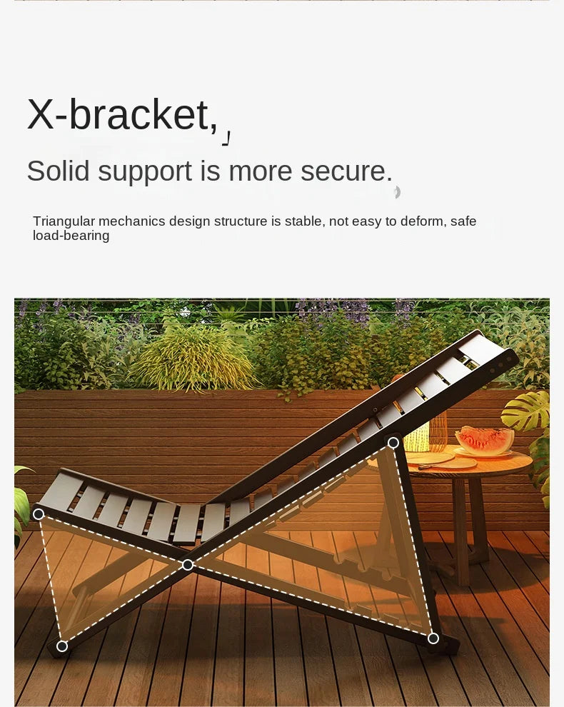 X&D Four Level Adjustable Bamboo Lounge Chair Foldable Chair For Home Use Can Sit Or Lie Down Summer Sleeping Chair Office Chair