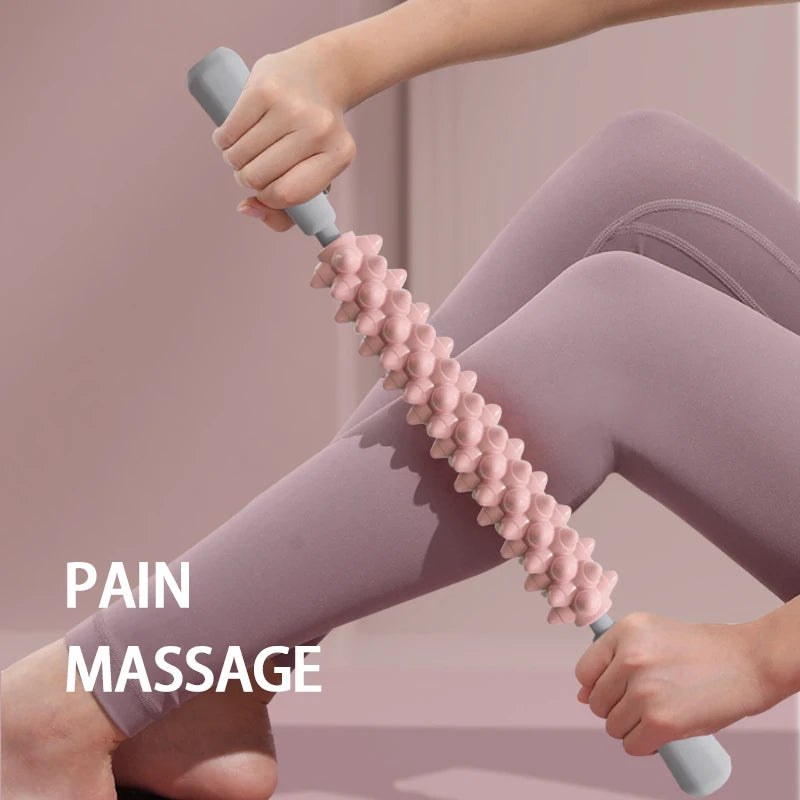 Yoga Massage Stick Yoga Fitness Wolf Teeth Muscles Massage Stick Calves Thighs Quadriceps Arm Forearm Relaxation Artifact Roller