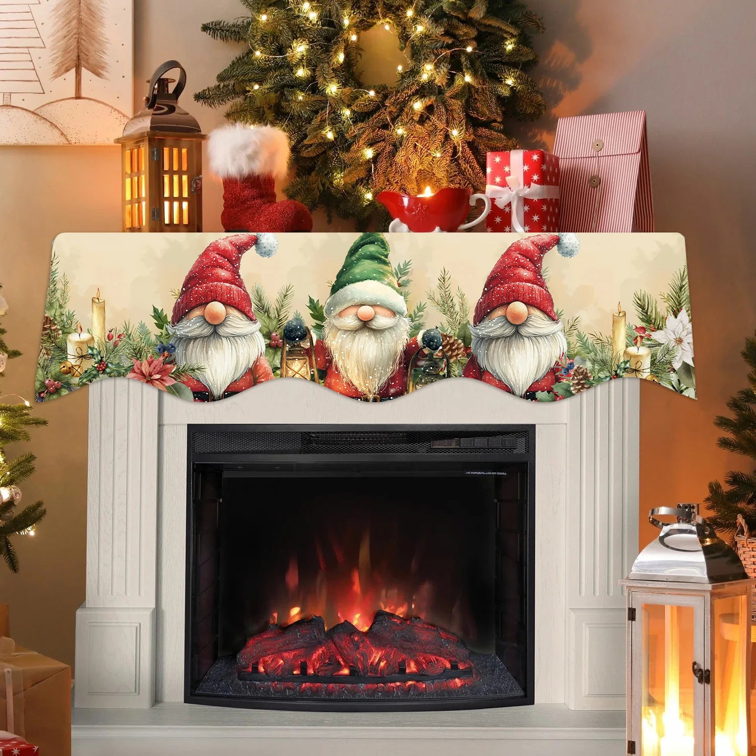 Christmas dwarf Fireplace Mantel Scarf Christmas Party Decor Kids Favors 2025 Xmas Living Room Navidad Natal New Year Gift 2026