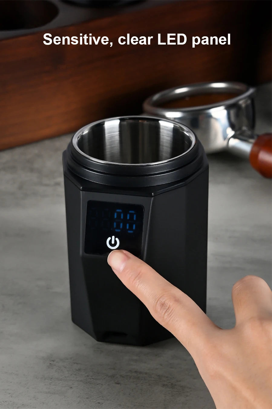 Digital Coffee Scale with 58MM Dosing Cup, LCD Espresso Weighing Scale 500g Precision Barista Tool