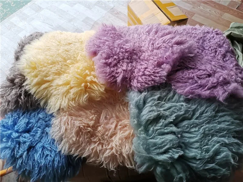 Flokati 100% Wool Blanket Mats Baby Photography Props Newborn Wrap Backdrop Prop for Newborns Photo Shoot Fotografia Accessories