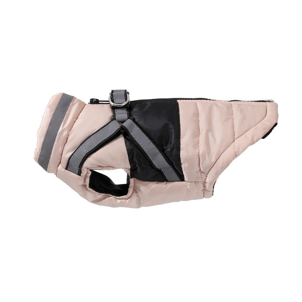 Dog Jacket Winter Waterproof Pet Clothes With Harness For Small Medium Dogs Cats Puppy Coat Reflective French Bulldog Apparel
