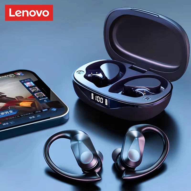 Choice Lenovo LP75 TWS Wireless Bluetooth V5.3 Earphones IPX5 Waterproof Ear Hook Earbuds HiFi Stereo Noise Reduction Headphones