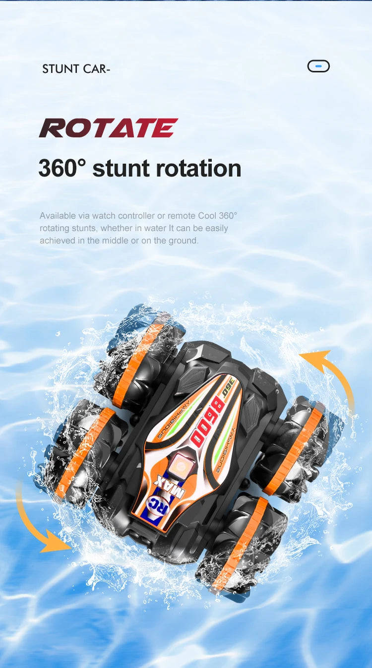 Amphibious Remote Control Car RC Stunt Car Vehicle Double-sided Flip Driving Drift Rc Cars Outdoor Toys for Boys Children's Gift