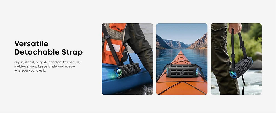 Soundcore Boom 3i by Anker Rugged Outdoor Speakers IP68 Waterproof Floating Playback Saltwater-Resistant BassUp 2.0 16H Playtime