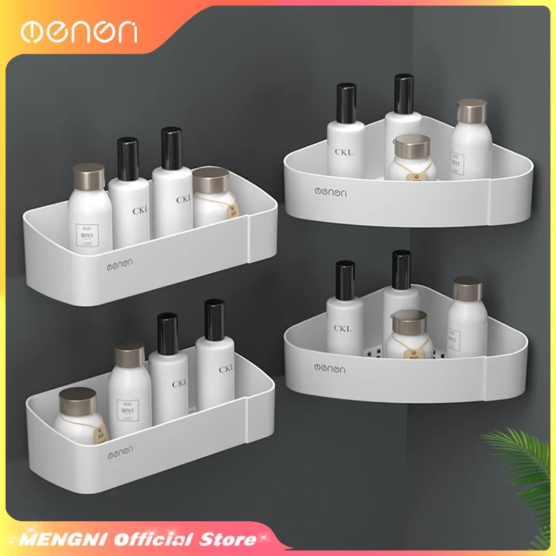 Clearance_MENGNI Bathroom corner shelves Kitchen Storage organization rack Wall Mounted Shampoo Shower shelf Bathroom Accessorie