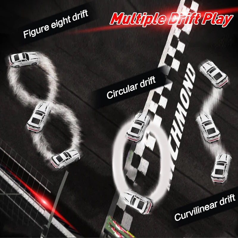 1/64 2.4G High speed Drift Rc Car 4WD Remote Control Car Four Wheel Drive Radio Controlled Mini RTR Racing Model Boy Toy Gift