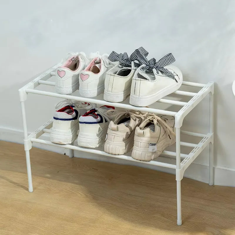 2 Layers Household Dustproof Shoe Cabinet Thickened Durable Living Room Slippers Boots Shoes Storage Rack Simple Assembly