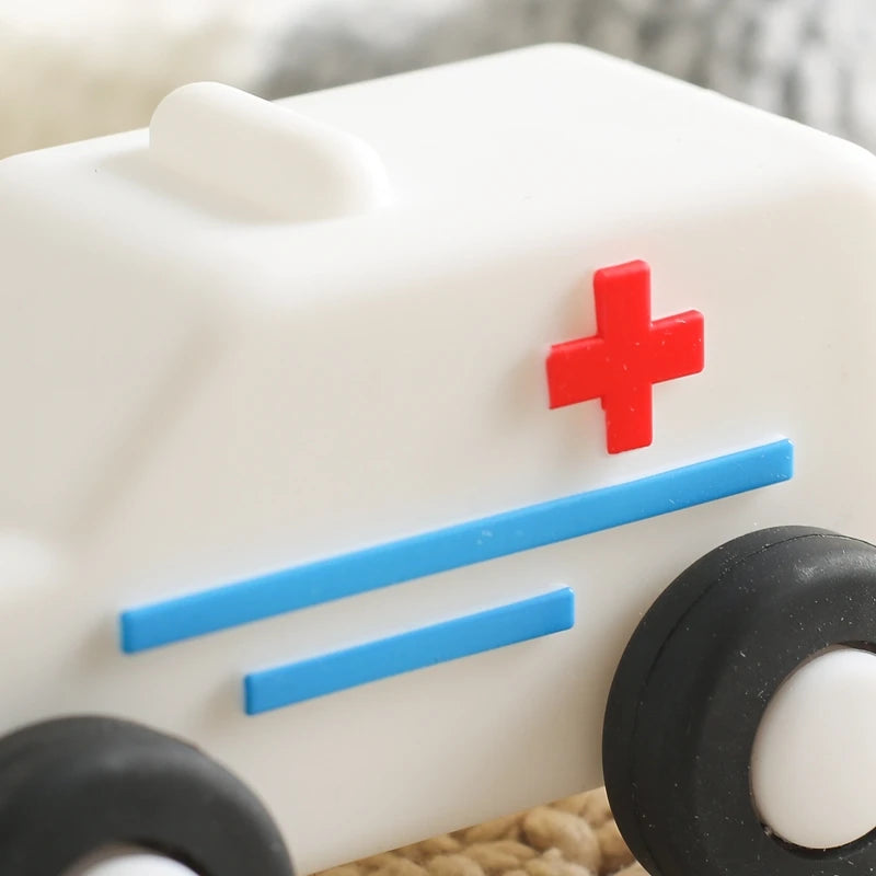 1Pcs Food Grade Baby Silicone Teether Toy Cartoon Car Nursing Teething Ring BPA Free Newborn Health Molar Chewing Accessorie Toy