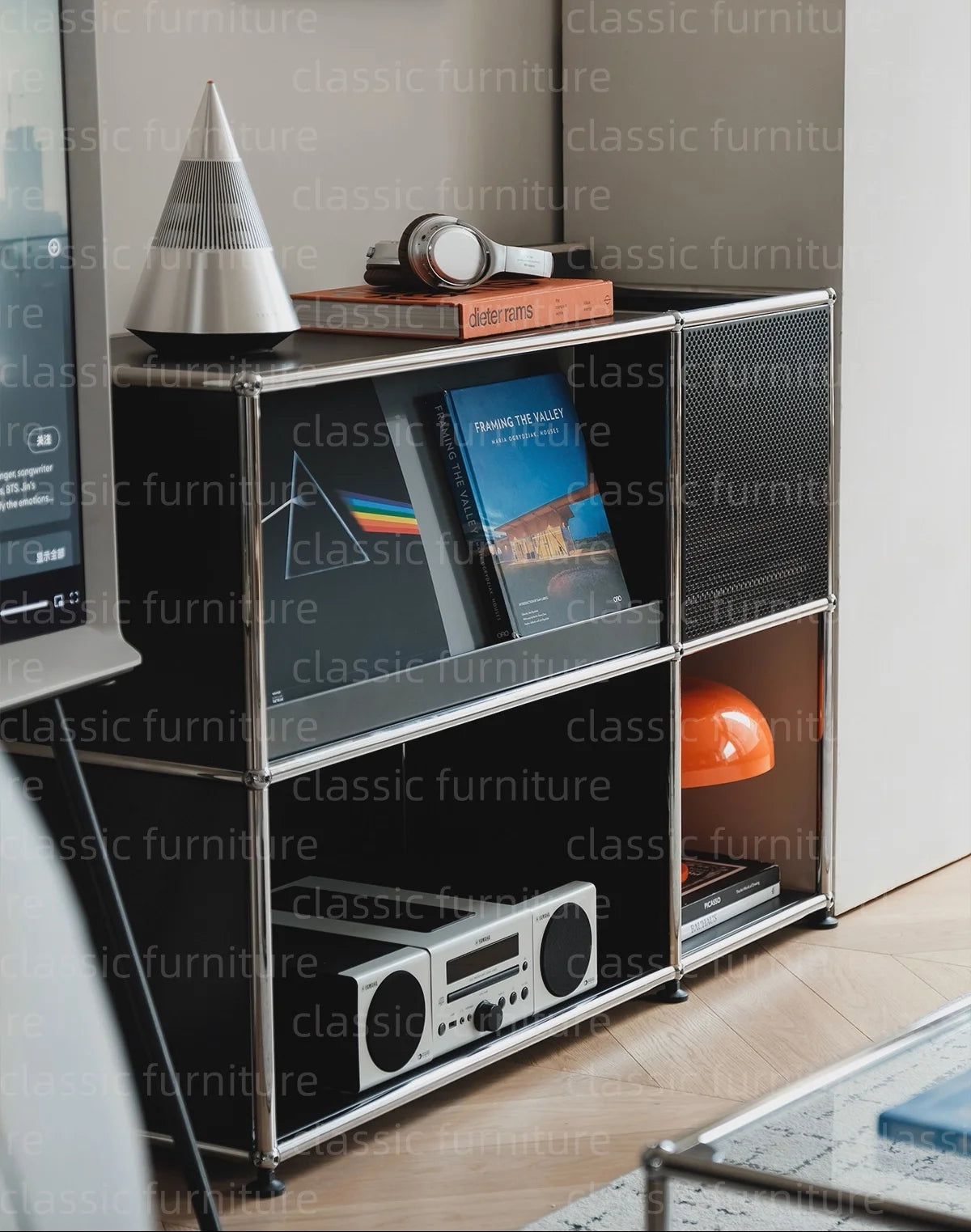 Modular Module Furniture Magazine CD Display Customized Metal Stainless Steel Cabinet  Storage  Sideboard Shelf DIY Living Room