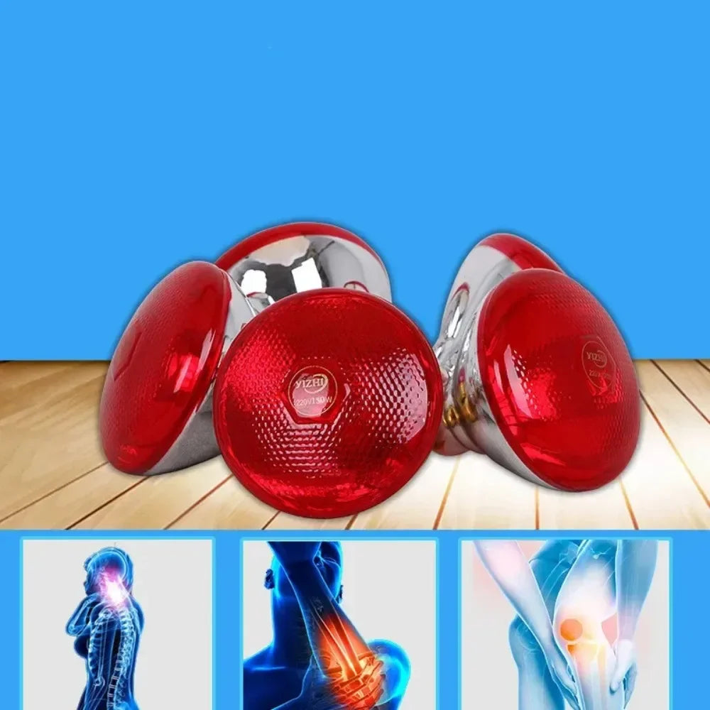 Infrared Physiotherapy Bulb 150W Heating Therapy Red Lamp Massage for Neck Ache Arthritis Muscle Joint Relaxation Pain Relief