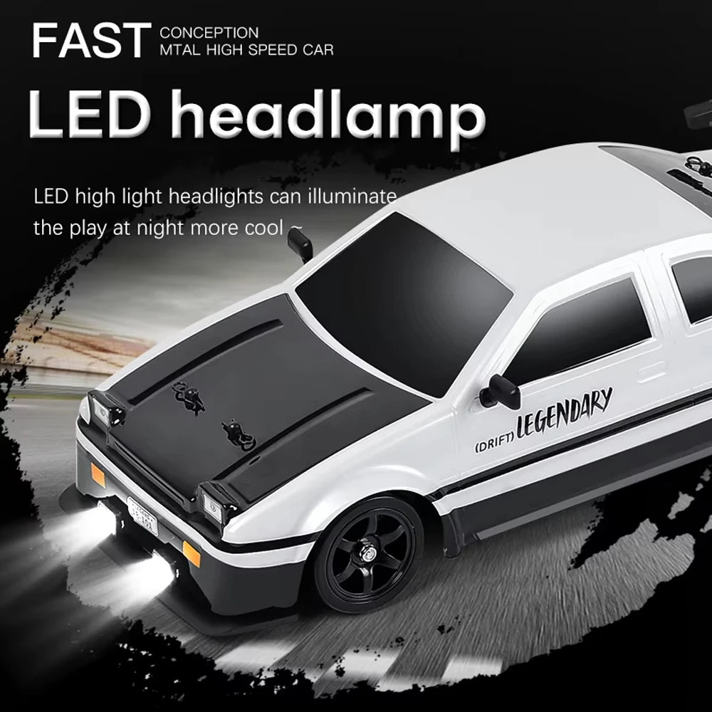 1/16 RC Car AE86 4x4 High-Speed RC Drift Cars 2.4G Remote Control Racing Vehicle 18km/h Waiting For Light Spray Toys for Boys