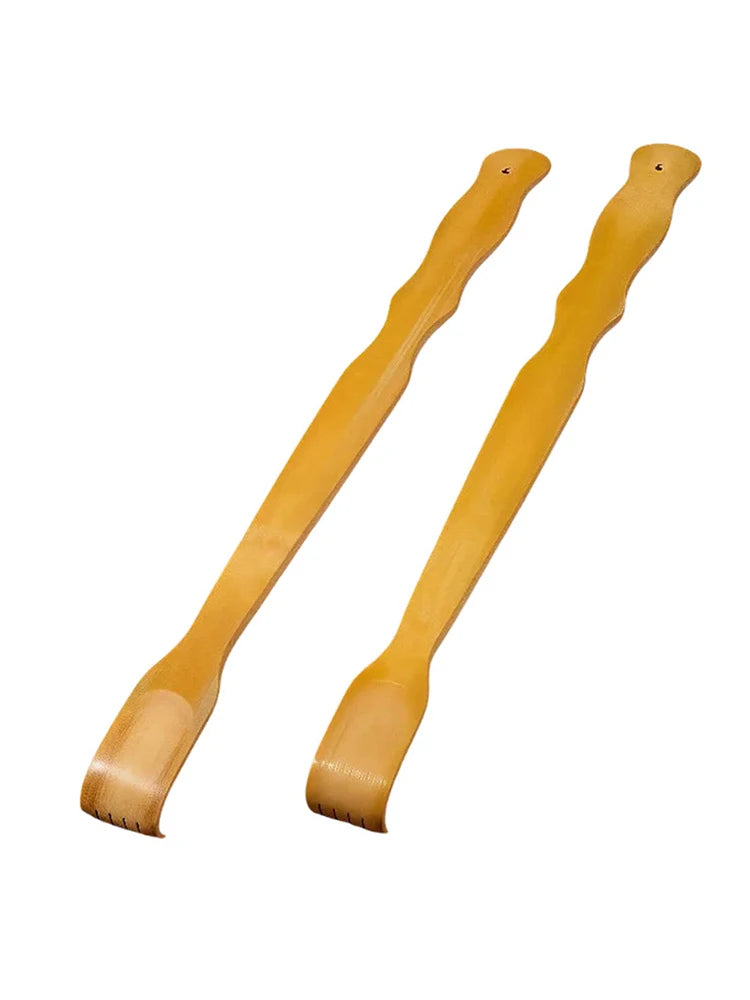Bamboo Back Scratcher Aid Stick Scratching Massage Roller Long Wooden Body Large Stick for Men and Women Back Scratcher Massager