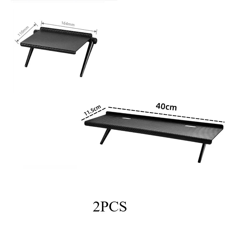 Adjustable TV/Monitor Top Shelf Organizer - Universal Space-Saving Rack for Router, Media Box,Accessories & Cable Management