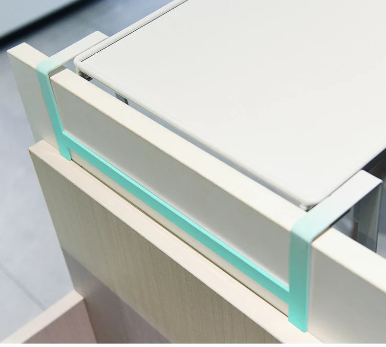 Foldable Countertop Shelf - Carbon Steel Cabinet Door Organizer with Multi-Functional Board - Space Saving Kitchen & Home Storag