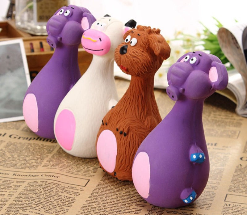 Dog Voice Toy Cartoon Shape Teddy Fadou Teeth Grinding Cleaning Plaything Rubber Anti Bite Training Pets Dogs Toys Pet Supplies