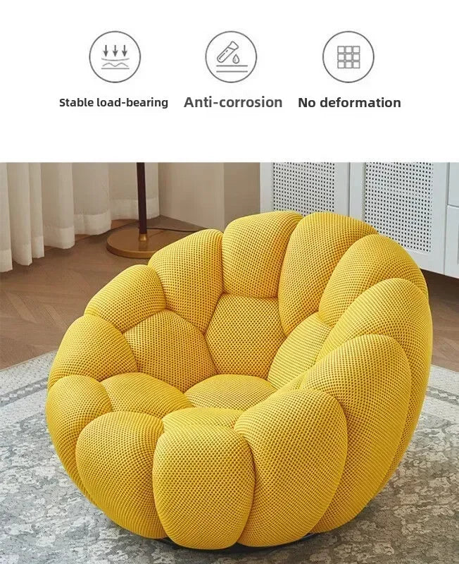 Single Seat Designer Pumpkin Lazy Sofa Balcony and Bedroom Can Lie Down and Recline Italian Minimalist Rochburg Football Sofa