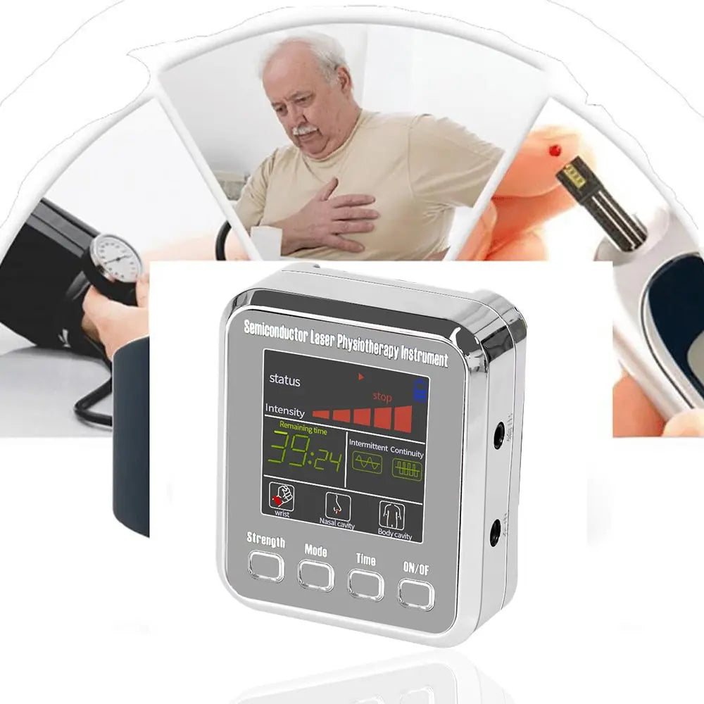 Hypertension Laser Therapy Watch Semiconductor Blood Irradiation Laser Treatment Instrument 650nm Acupuncture Points Watch