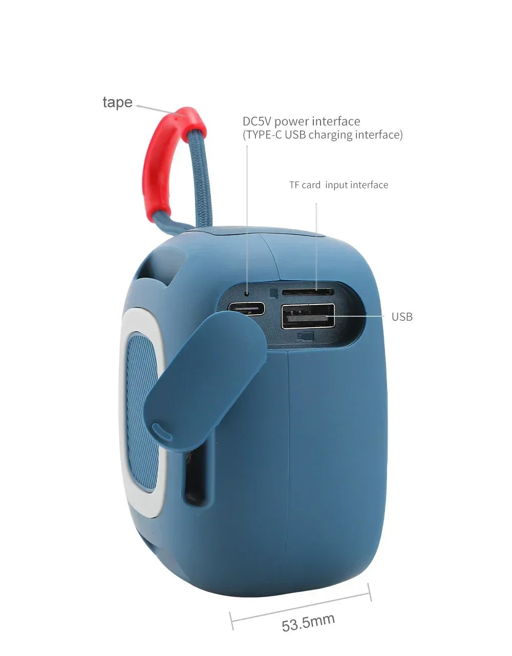 T&G TG659 Mini Wireless Powerful Waterproof Bluetooth Speaker TWS Bluetooth 5.3 Sound Box HIFI Loudspeaker Support TF Card Radio