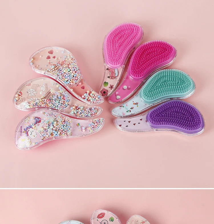 Children's Hair Smoothing Comb Anti-static Massage Hair Brush Tangle Detangle Shower Massage Hairbrush Comb Salon Hair Styl Tool