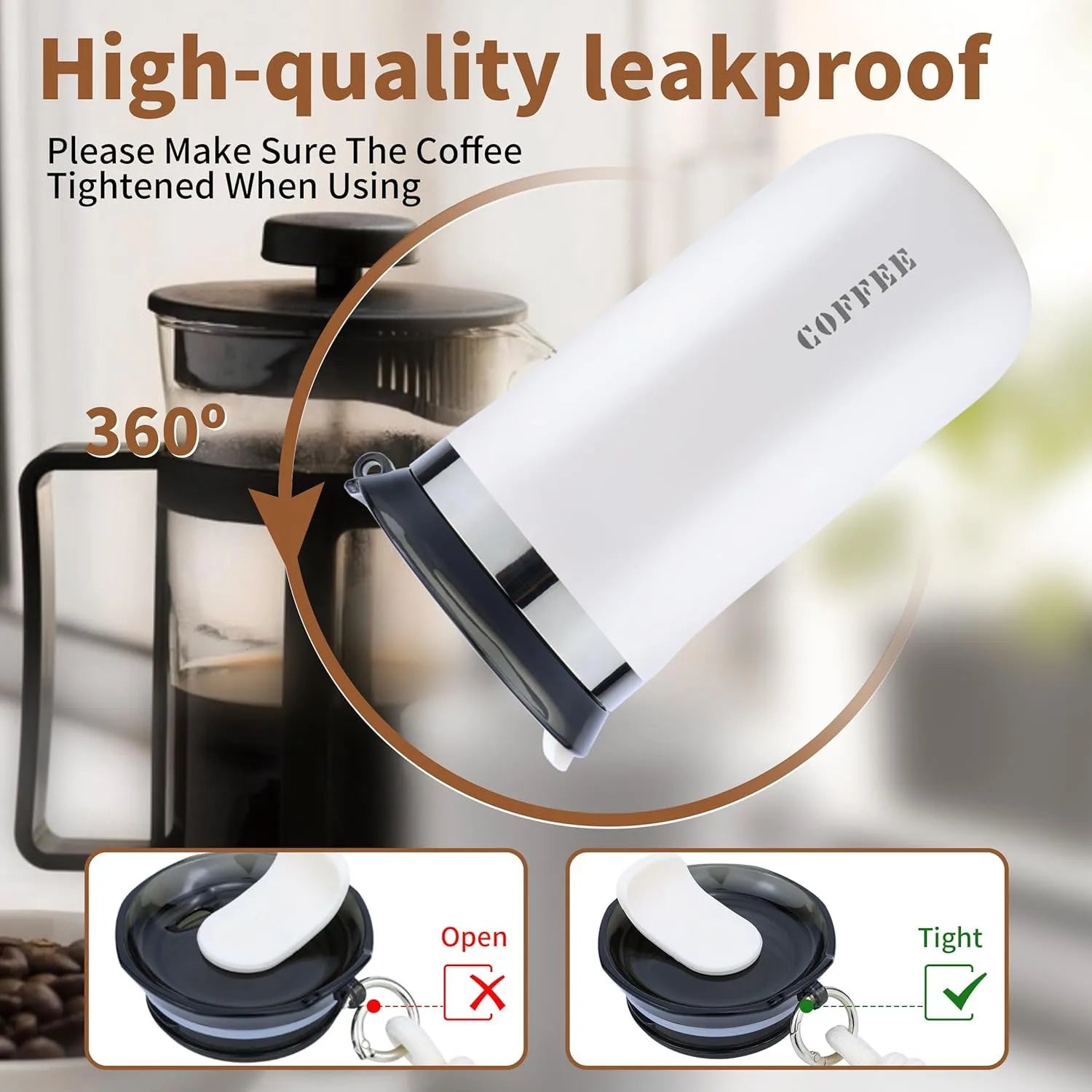 Custom Name 304 Stainless Steel Water Bottle Double Walled Insulated Thermal Personalized Mug Leakproof Vacuum Coffee Drinkware