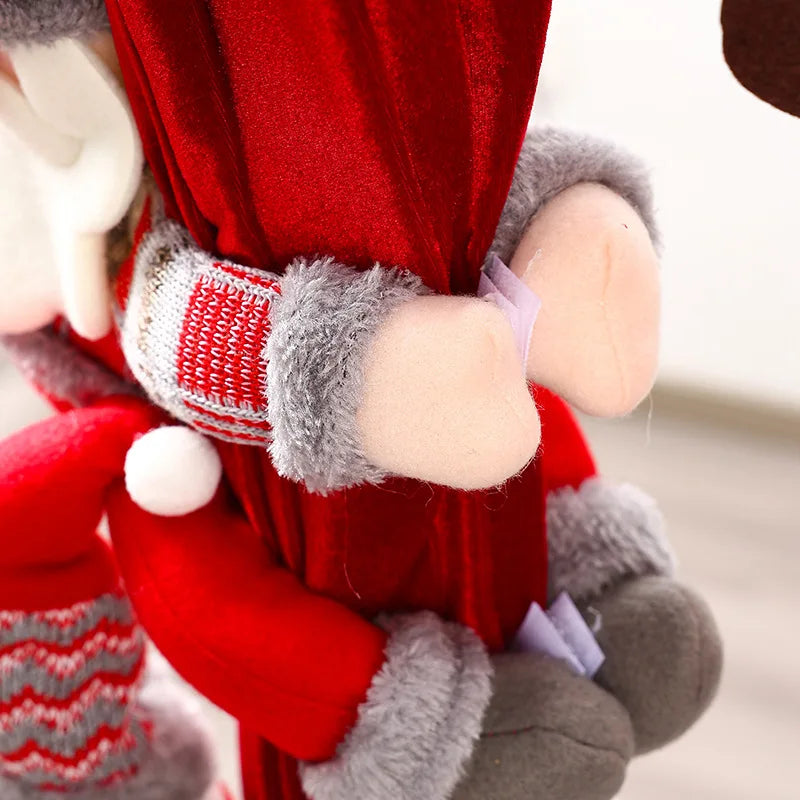 Christmas Curtain Buckle Doll Merry Christmas Decorations for Home Christmas Window Ornament Xmas Navidad Noel Gifts New Year