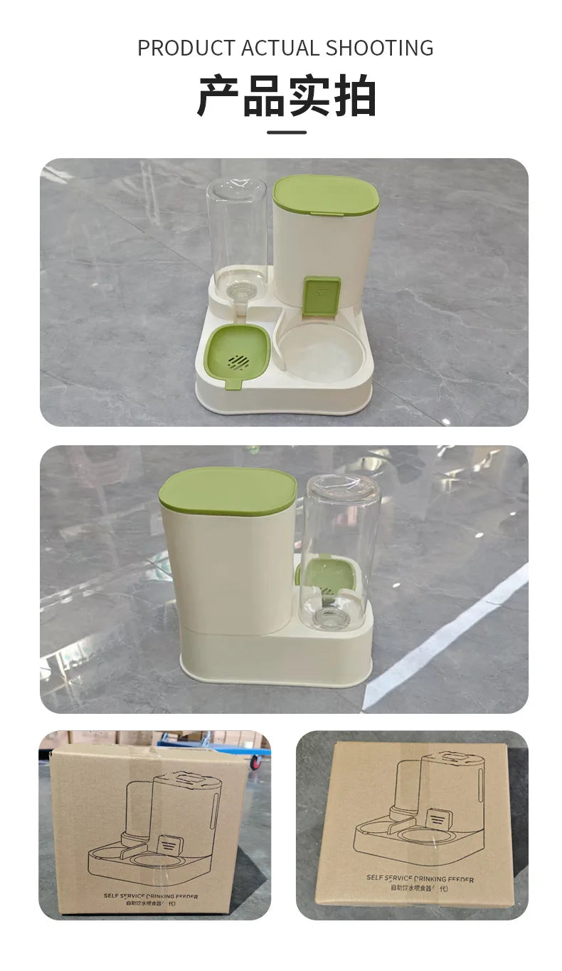 All-in-one Food and Water Feeding Machine Feeding Dispenser Exquisite Cat Dog Bowl Drinking Fountain Pet Feeder Water Supply