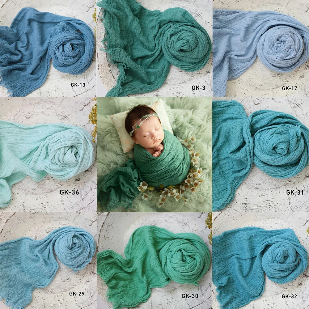 Professional Stretchable Wrapping Newborn Photography Props Soft Cotton Gauze Wraps Blanket Studio Baby Styling Props Accessory