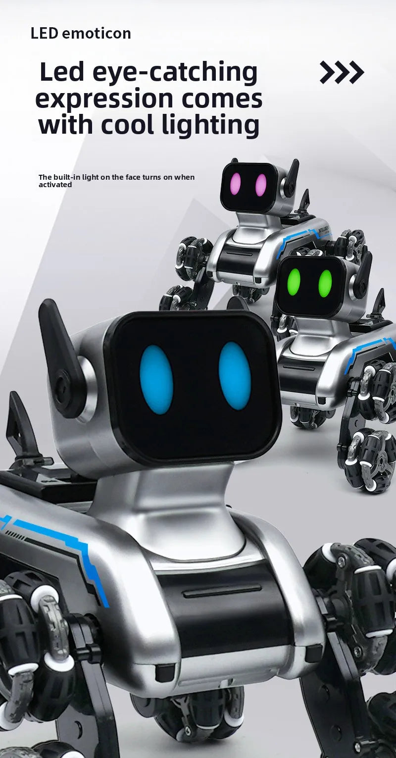 8 Wheel Stunt Mech Dog Rc Toy Gesture Control Climb Transform Electric Smart Robot Pet For Kids Birthday Gift Toy Fun