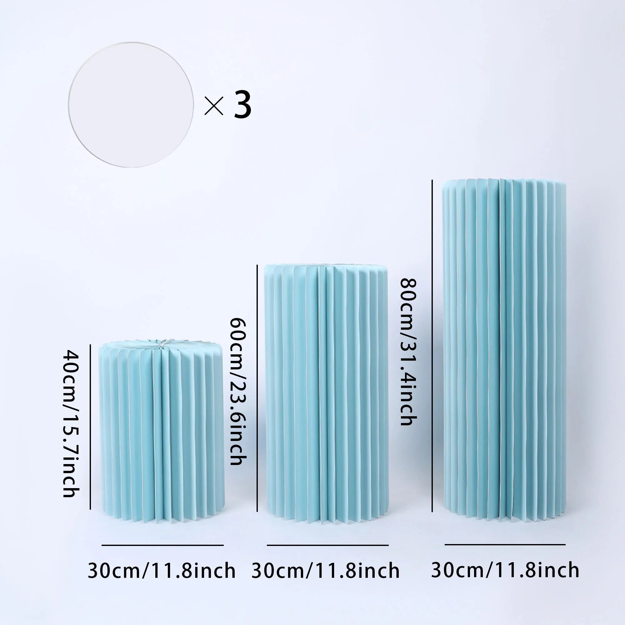 Buffet Risers Food Display Stand Round Table Cake Dessert Stand for Parties Foldable Paper Columns Display for Wedding Birthday