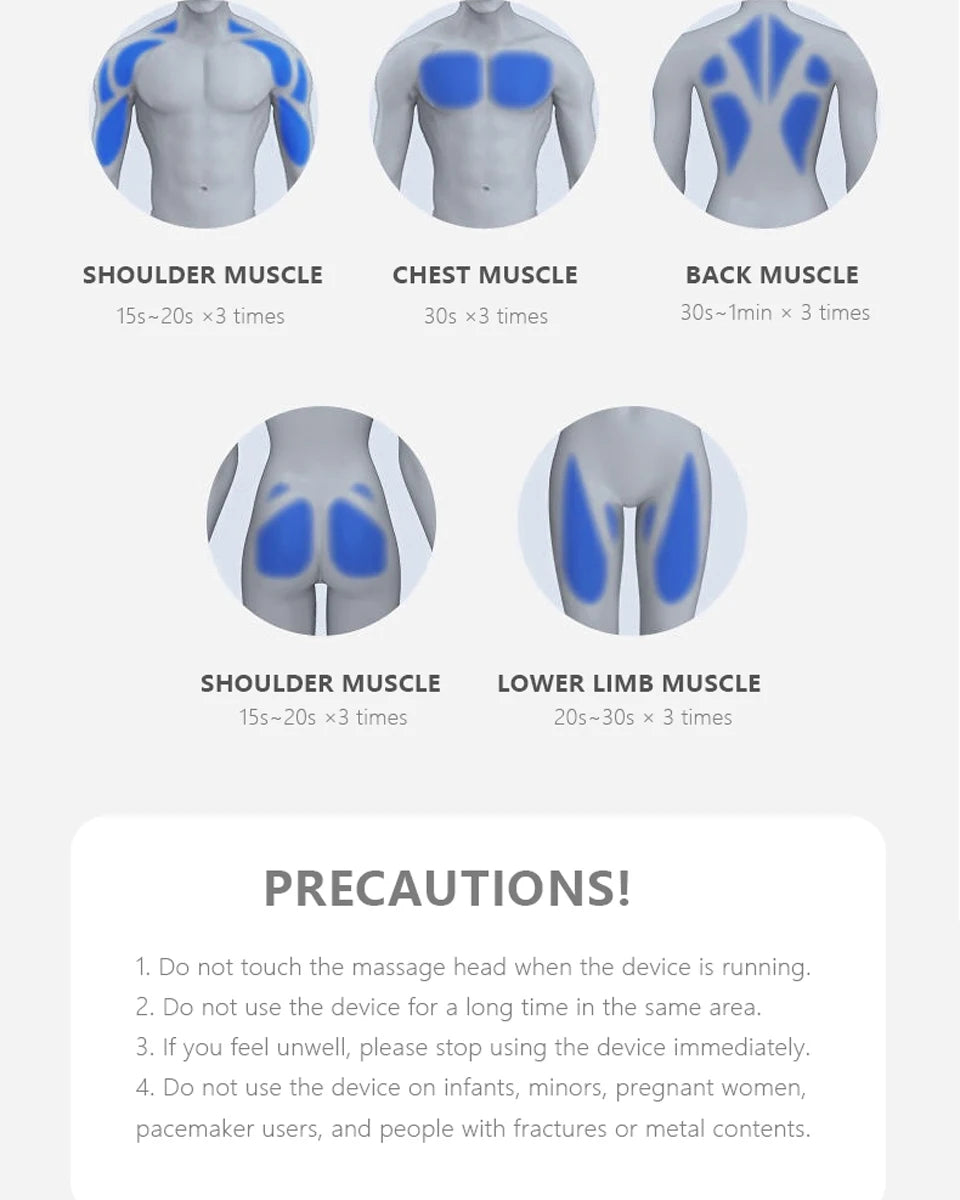 BOOSTER Pro 3 Deep Tissue Massage Gun Muscle Stimulator Body Massager Fascial Gun Relax Low Noise for Fintness Shaping