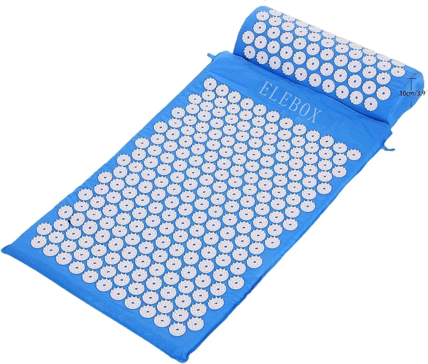 Acupressure Mat Massage Acupuncture Mat and Pillow Set  with Spike Points for Neck, Back and Stress Relief