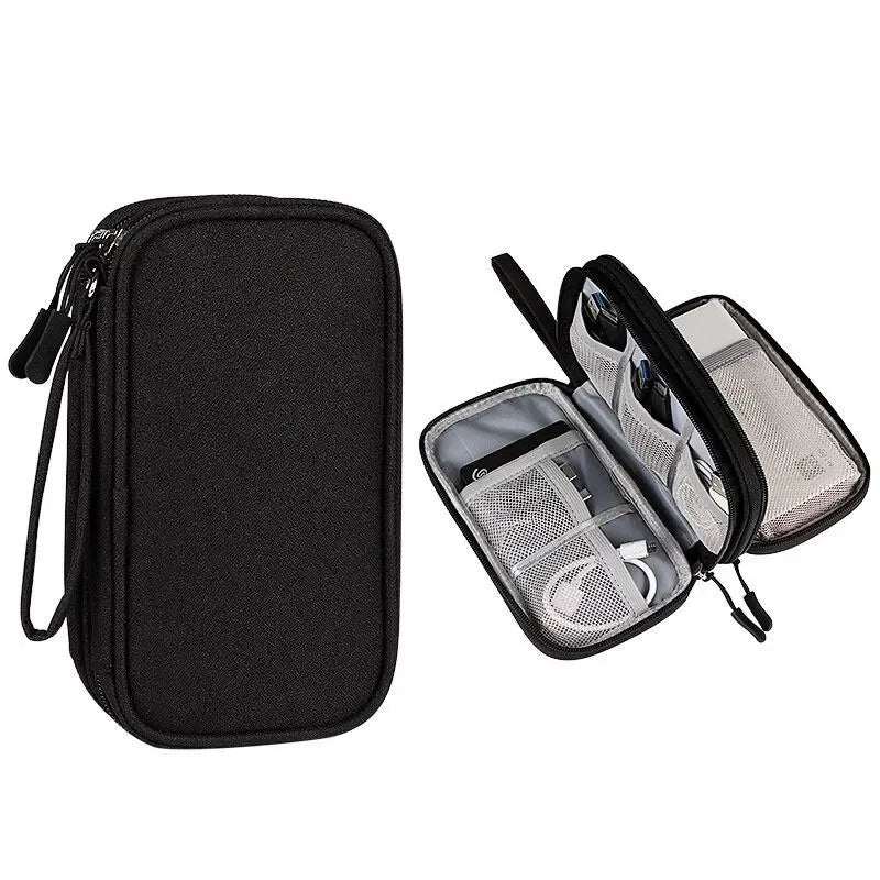 Portable Travel Digital Product Storage Bag Organizer Multi-layer Headset Cable Bag Charging Treasure USB Data Cable Bag