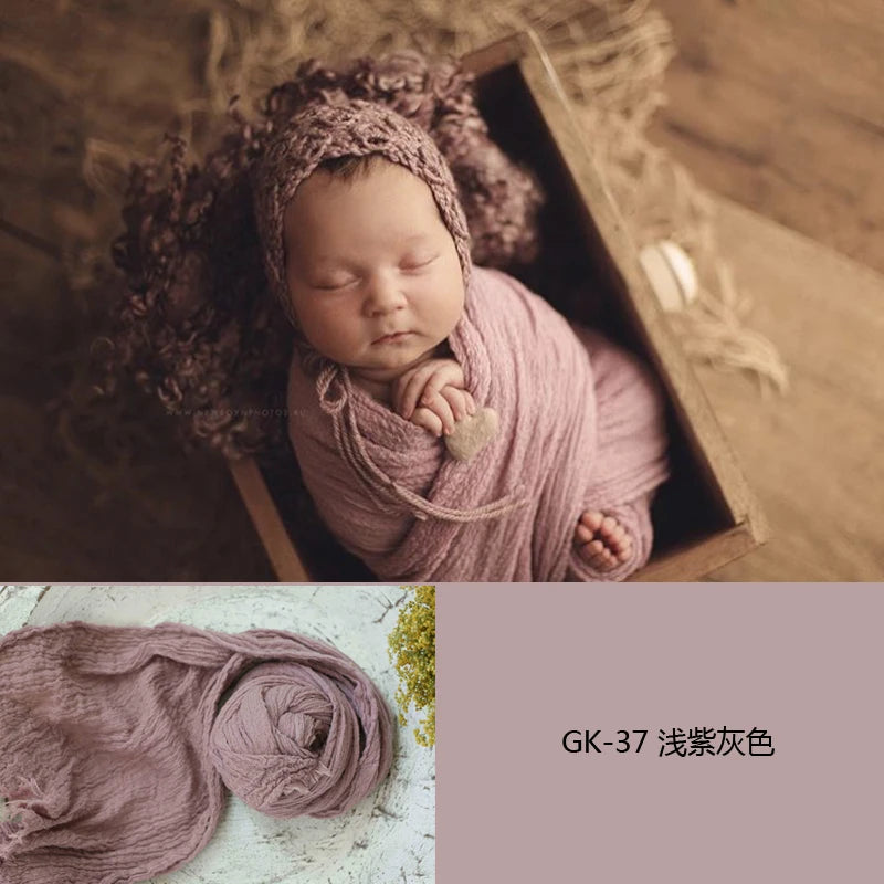 Newborn Photography Props Soft High Stretchable Cotton Seersucker Wrap Baby Posing Aid Photoshoot Props Babies Photo Accessories