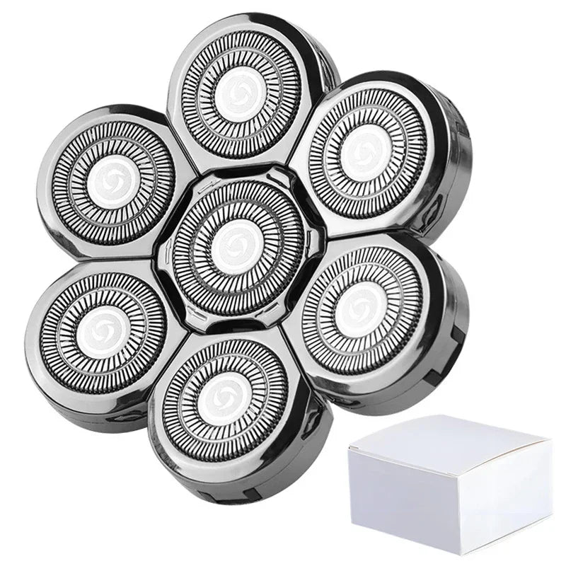 Replaceable Electric Shaver Head 3/5/6/7/8/9 Floating Blade Head Nose Trimmer Hair Clipper And Face Cleaning Brush Massage Head