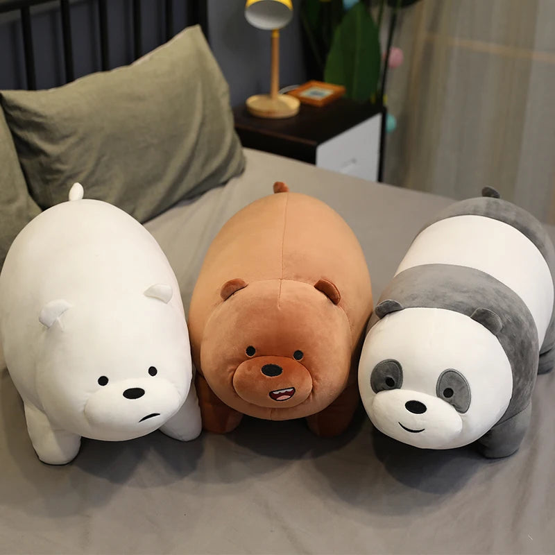 Original We Bare Bears Plush Toys Grizzly Panda Ice Bear Plush The Bare Bears Stuffed Dolls We Bare Bears Plushies Xmas Gifts