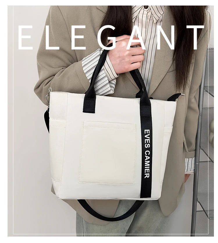 Nylon Fabric Shoulder Bag Casual Large Capacity Versatile Crossbody Bag Daily Commuting Tote Bag