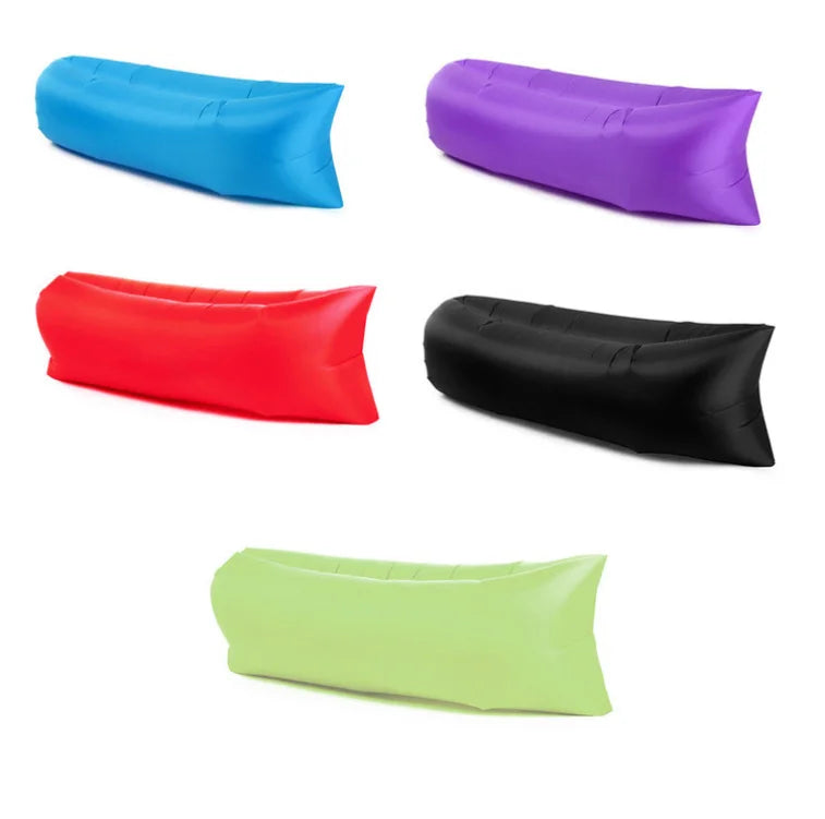 Portable Folding Inflatable Sofa  Outdoor Single Lazy Sofa Bed Fast Inflatable Seatings  Air Sofa Beach Party Camping Use