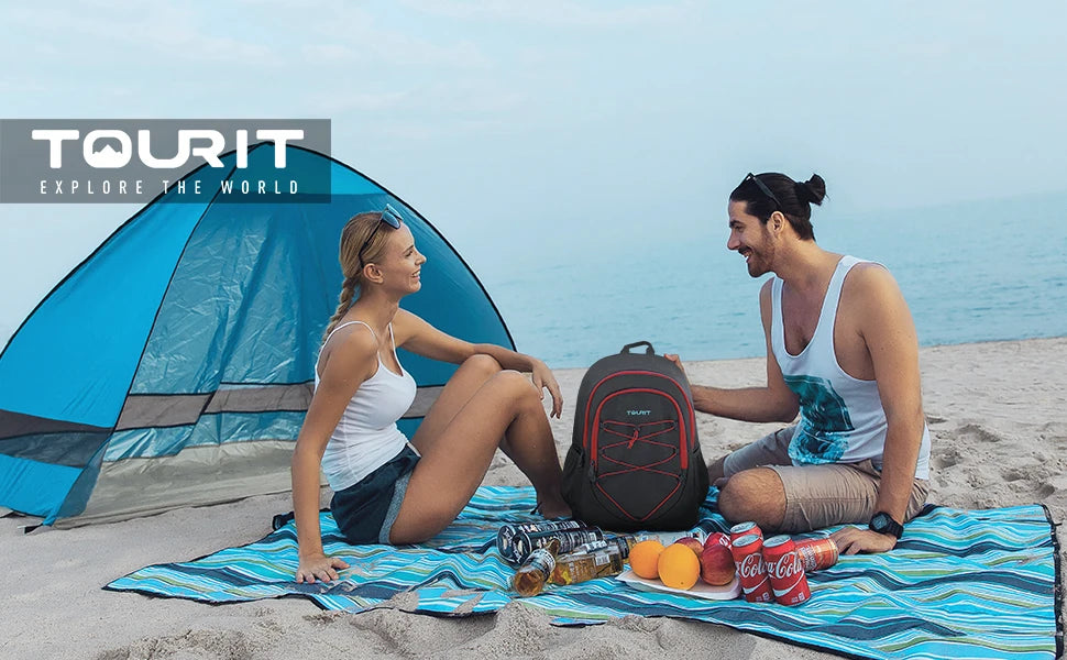 TOURIT 30L Thermal Backpack Cooler bag for drinks Insulated Bag Travel Beach Beer Leak-proof Food lunch Bags Portable Coolers