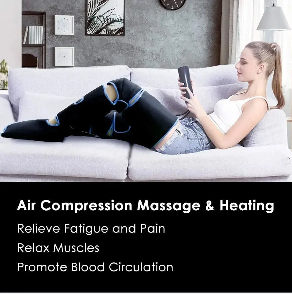 Air Compression Circulation Leg Massager Pneumatic Massage Boots Lymphedema Drainage Release For Athletes