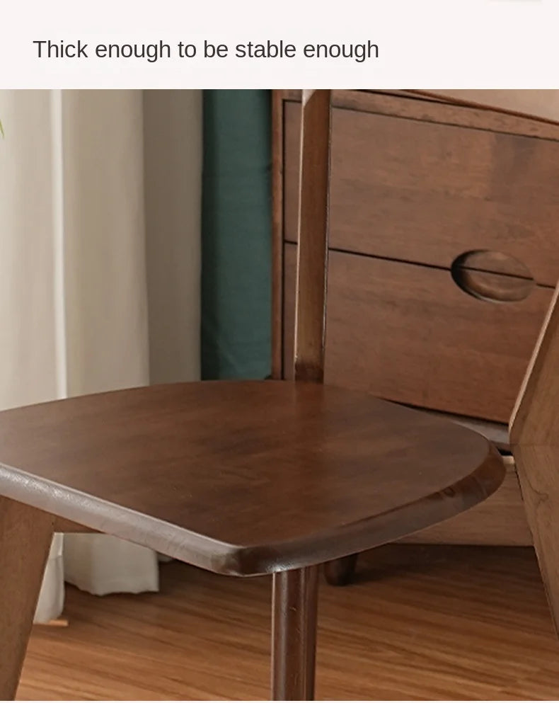 H2O Solid Wood Chair Louis Rubber Dining Chair Home Office Tea Table Hotel Conference Restaurant Comfortable Backrest Chair